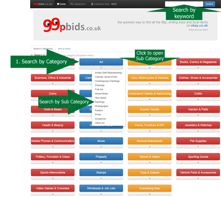 How to use 99pbids